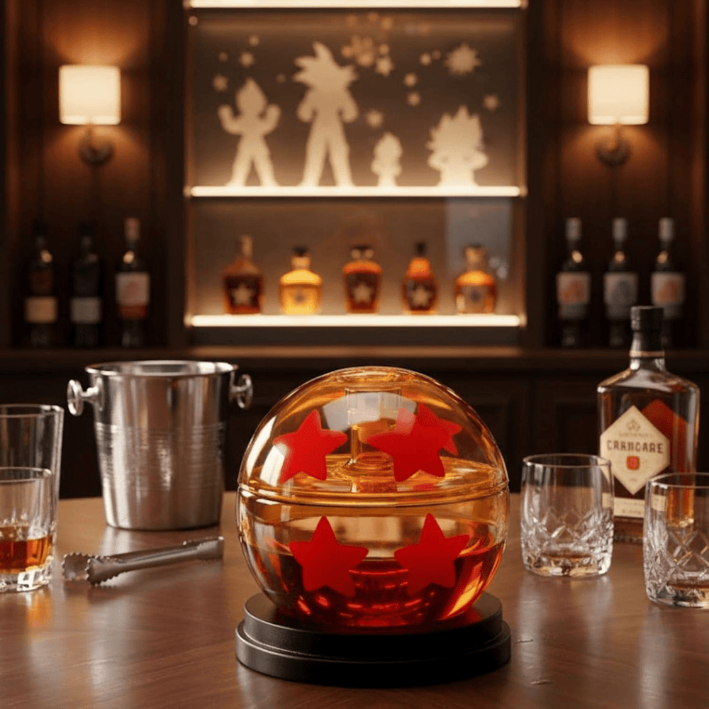 Crystal Sphere Decanter – Engraved 750ml Amber Glass Orb