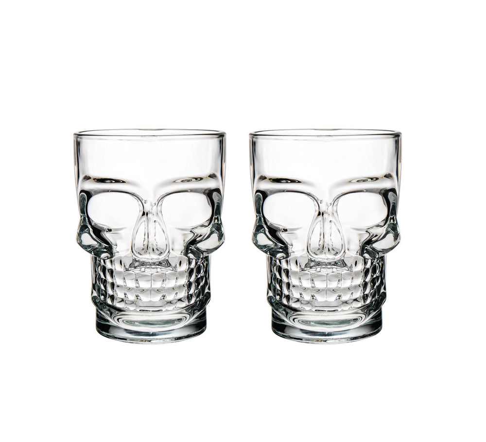 Skull Crystal Mug Set of 2 – Engraved 17oz Barware