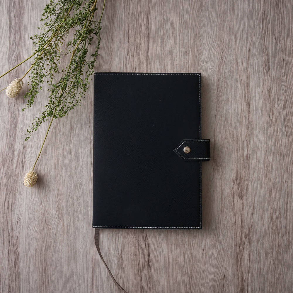 Engraved Leatherette Journal – Personalized Refillable Notebook