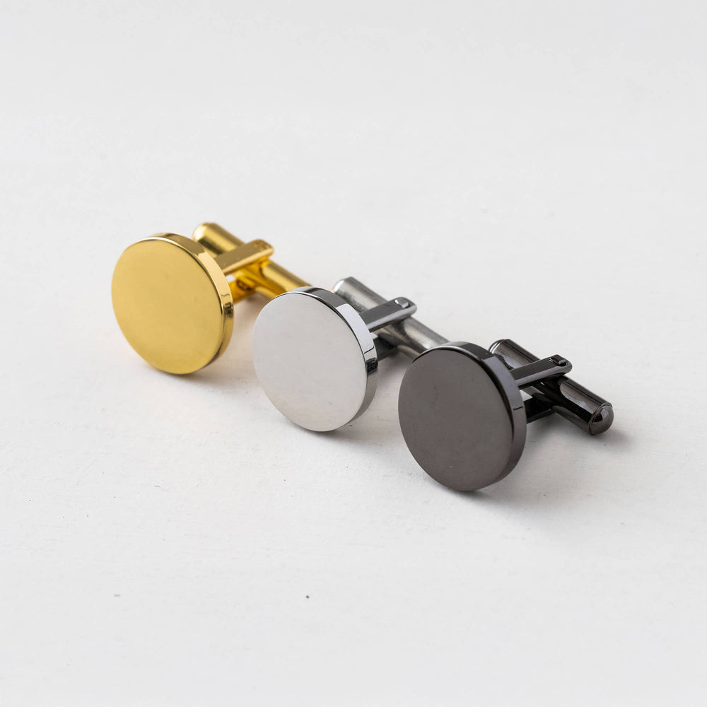 Engraved Cufflinks – Personalized Monogram Pair in Wood Box