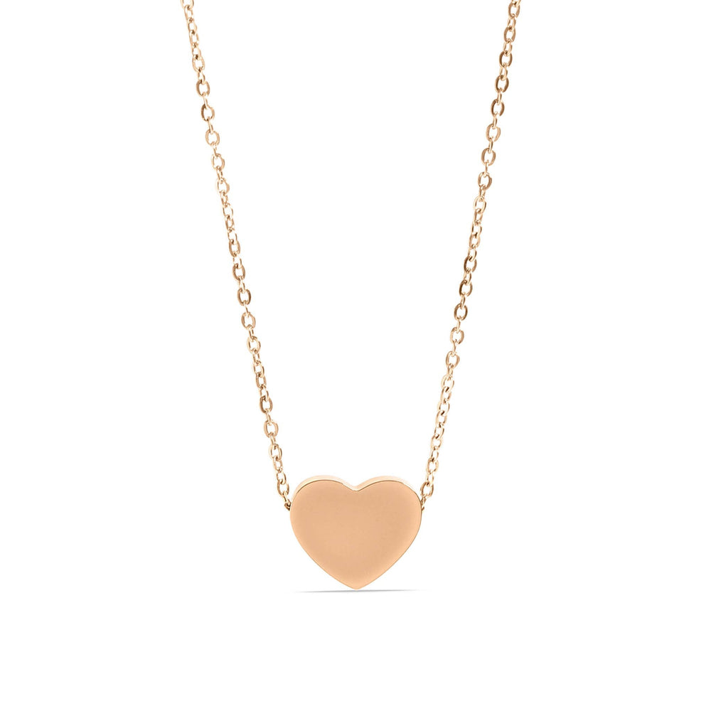 Engravable Heart Necklace – 18K Gold PVD