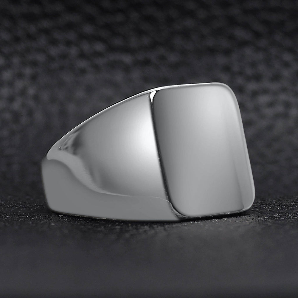 Engraved Signet Ring – Stainless Steel Crest or Monogram