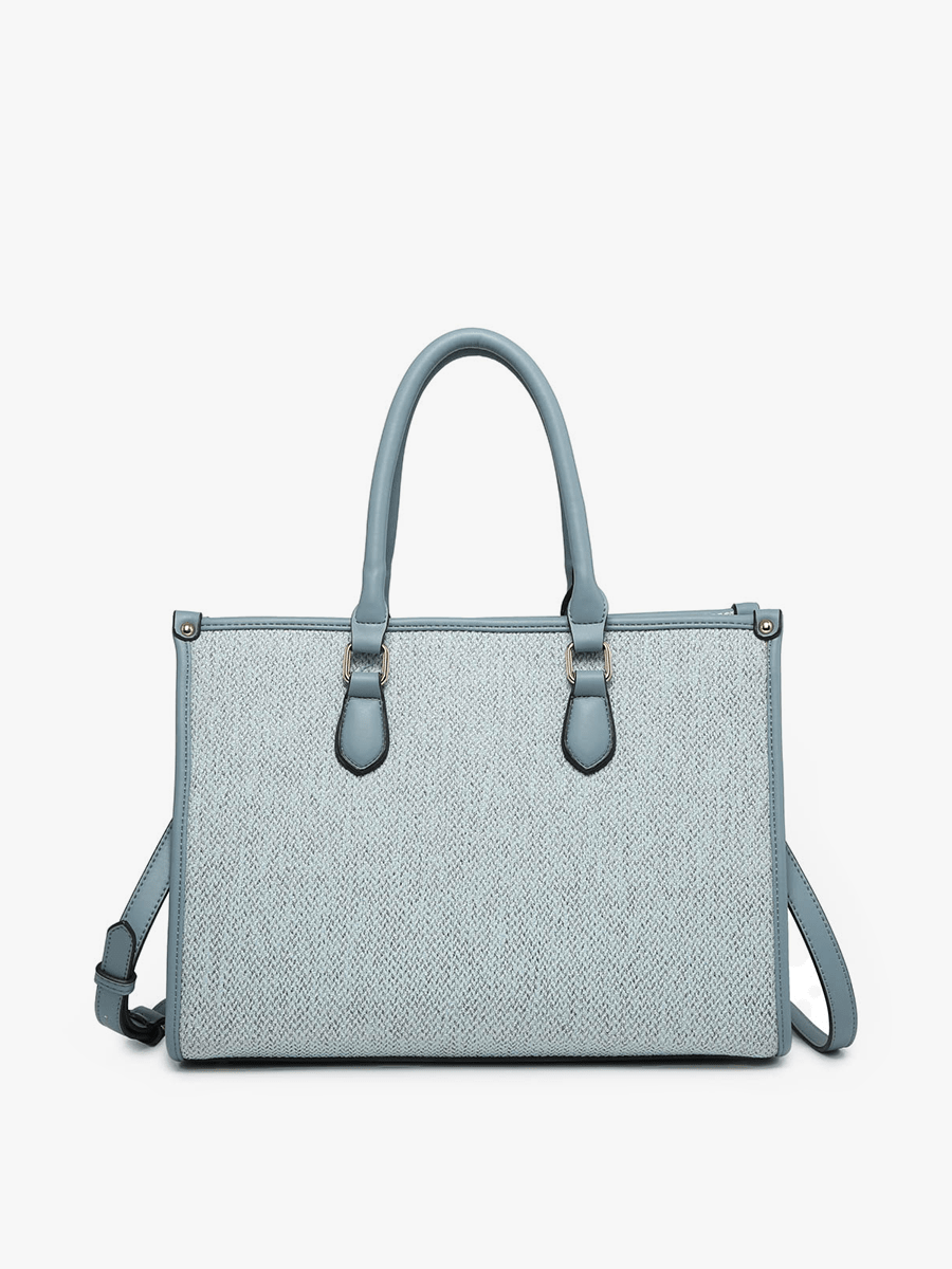 Engraved Woven Satchel – Chelsea Structured Crossbody Bag