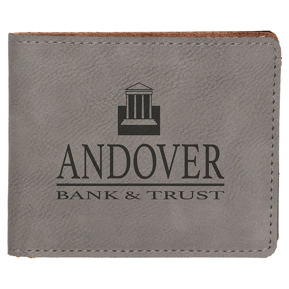 Engraved Bifold Wallet – Personalized Leatherette with RFID
