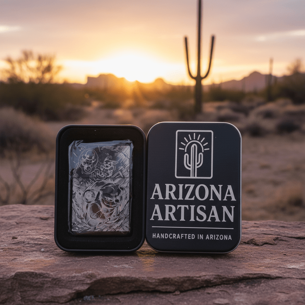 Engraved Metal Lighter – Personalized with Presentation Tin