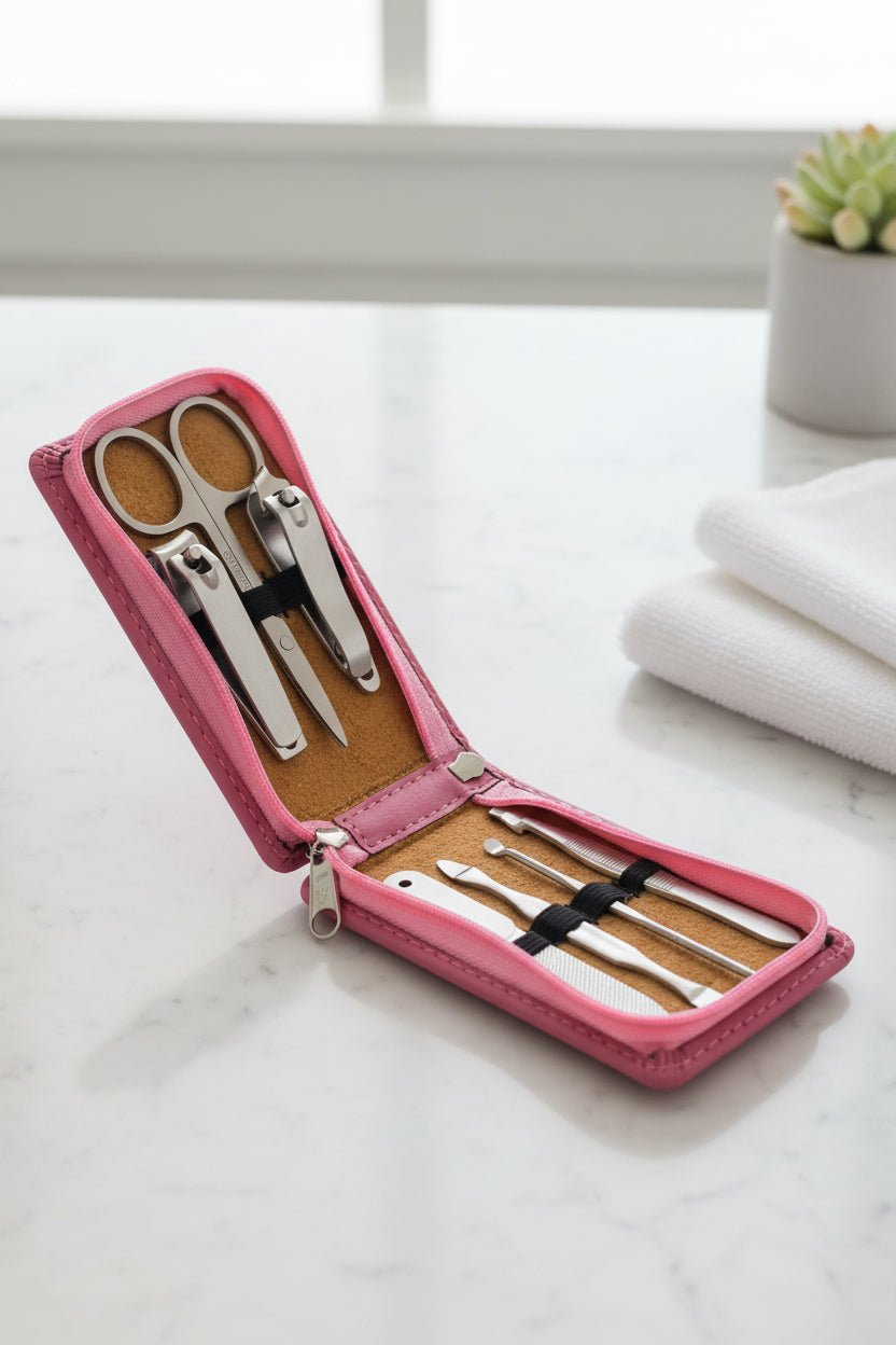 Engraved Manicure Set – 7-Piece in Leatherette Case