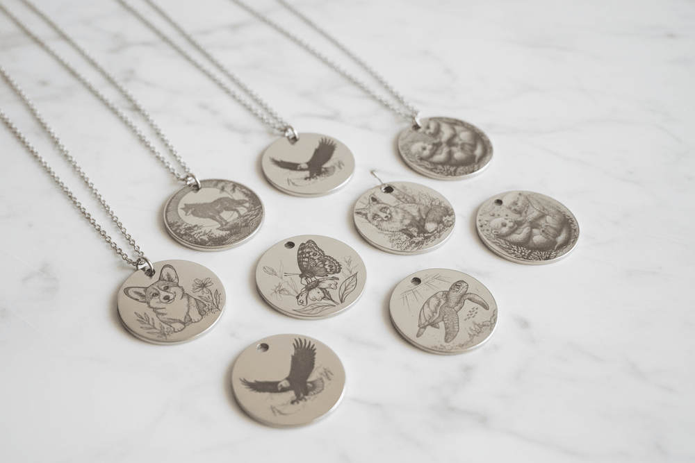 Engraved Pendant Necklace – Personalized Stainless Steel