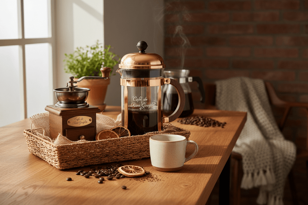 Engraved Coffee Grinder & French Press Set – Personalized